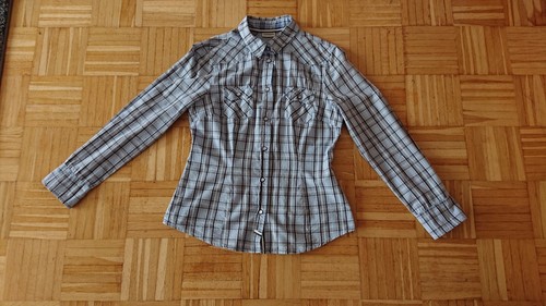 Bluse hellblau kariert - , von