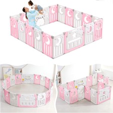 Kinder Laufstall Baby Laufgitter Krabbelgitter Kindersicherheitszaun Faltbar