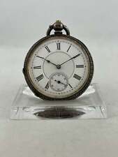 Englische Taschenuhr Schlüsselaufzug aus 0,800er Silber, funktioniert