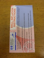 WM 1998: Hewlett Packard Ball Inflation Instructions, A Flyer with instru