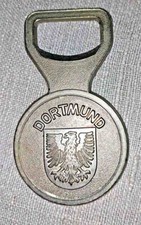 Alter Flaschenöffner Kronkorken Stif Bier Dortmund Wappen Metall 8,5x5cm Sammler