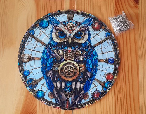 Steampunk eule fensterbild - steampunk,