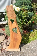 Gartendeko- Rustikal  aus Kirsche mit 2 Herzen -Geburtstag-Geschenk-Upcycling,