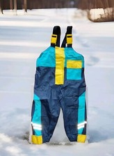 Regenhose Latzhose Hose blau gelb hellblau Größe 92 Maße In Artikelbezeichnung 