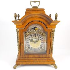 Warmink Wuba Stockuhr / Tischuhr mit Mondphase - Holz / Messing - Mitte 20. JHD