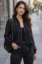 Bomberjacke transparent