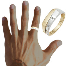 Herren ring 585 - ring, diamant