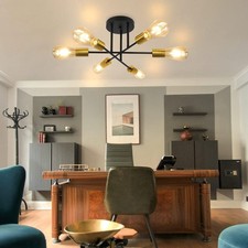 Vintage-Deckenlampe industriell retro 6-flammige Wohnzimmerlampe E27