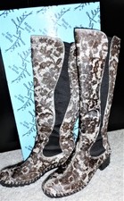 flex Made in Italy ausgefallene hohe Stiefel aus Kuhfell Gr. 40