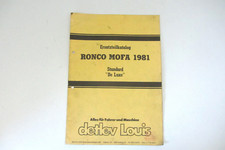 Ersatzteilkatalog Teilenummern Spare parts manual Malaguti Ronco Mofa 1981