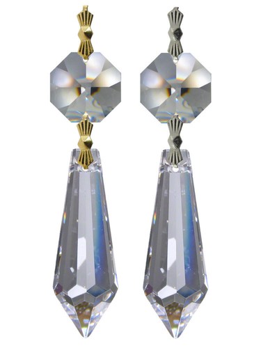12x kristall kette 6cm - kristall,