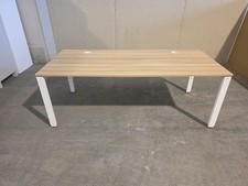 Bene Schreibtisch holzdekor weiß 180x80cm 4 Beine Workstation