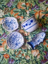 4 x Porzellan Zwiebelmuster