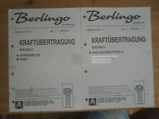 2x Werkstatthandbuch CITROEN Berlingo 2 Kraftübertragung Schaltgetriebe Räder