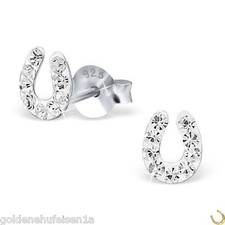 Hufeisen Kristall Ohrstecker