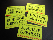 Visitenkarten-Scheiße geparkt  5 Stück