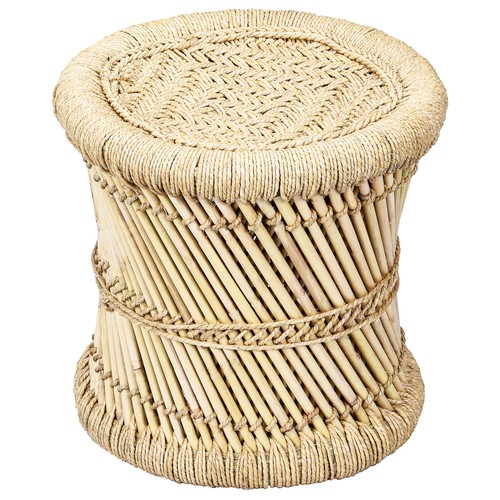Natürliche boho deko hocker - natürliche,