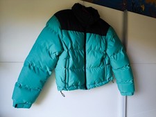 Warme Wattierte Skijacke Grün Größe M Damen Dick Winter  Reißverschluss