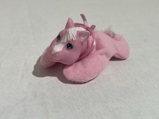 Pony Surprise rosa Baby Pferd Stofftier Plüsch Ersatz 4 Zoll Vintage
