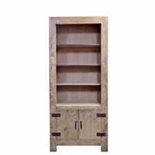 chinesisch Regal Schrank massiv Holz antik Bücher Regal Schrank Naturbelassen