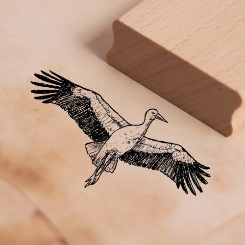 Motivstempel fliegender storch - motivstempel,