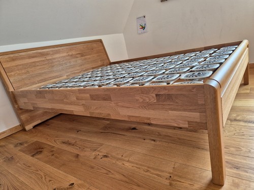 Doppelbett eiche massivholz - doppelbett,