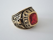 Ring Modeschmuck Glasstein Rot