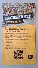 Sammler Used Ticket 2025/26 2. BL SG Dynamo Dresden - Hannover 96 # 2. Motiv