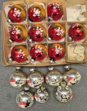 17 DDR Christbaumkugeln Dekor