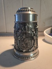 Zinn Krug Bierkrug Bayern Wappen Löwe Spruch - 97% Zinn 30 Jahre Convotherm