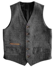 Herren Anzug Tweed Weste Jagd