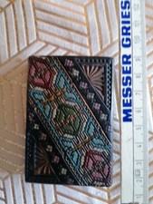 1 weltkrieg Zigaretten Etui, Schnitzkunst, Gefangenschaft, 95x65mm, farbig, Mehr
