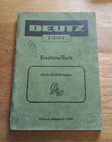 Deutz ersatzteilliste 1355 2 - deutz, 1355-2