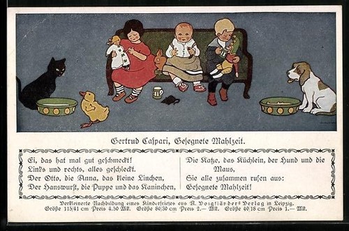 Künstler gertrud caspari - künstler-ak,