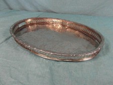 Tablett Messing Used Look Verziert Schale Orient Antik Stil Solide Rar 17c2