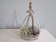 Dekokrone Krone Metall Grau