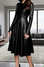 Langes lederkleid xl - pu,