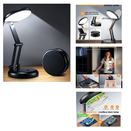 Kabellose tischlampe schwarz - tischlampe,