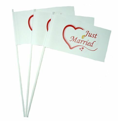 Papierfahnen just married - papierfahnen,