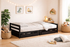 Kinderbett 80x200 cm Schwarz