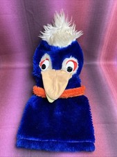 DDR Handpuppe Plüti Vogel blau Kuscheltier Plüsch Ostalgie