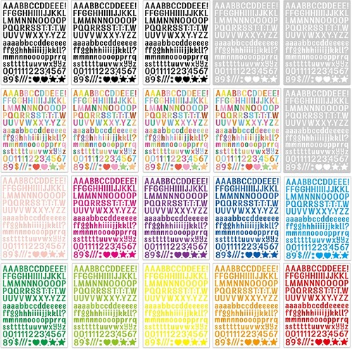 Bunt buchstaben aufkleber - bunt,