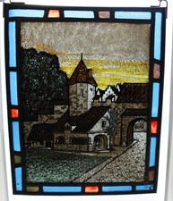 Alte Glasmalerei in Blei