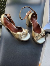 Chloe See by Chloé Damen Plateausandale  Gold Neuwertig