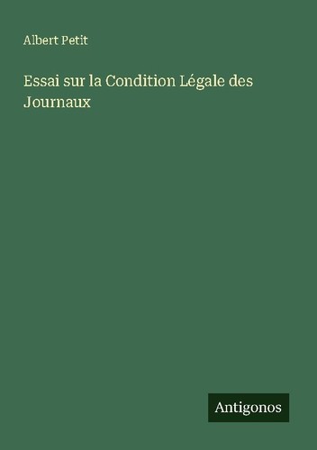 Essai sur condition légale - essai, la