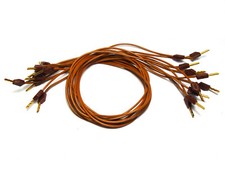 10x Meßleitung Multi-Contact mit MC Hohl-Bananen-Stecker 2mm, 45 cm, braun