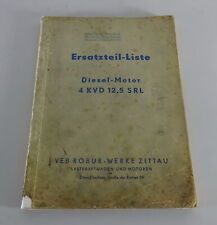 Teilekatalog / Ersatzteilliste Dieselmotor 4 KVD 12,5 SRL Stand 1963