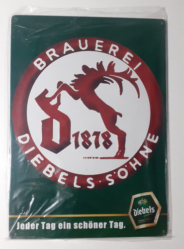 Diebels alt blechschild x - diebels,
