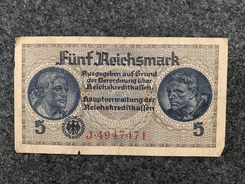 Fünf reichsmark - (schein), /