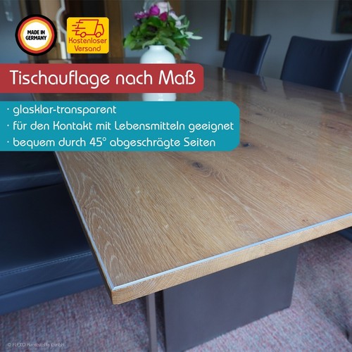 Tischauflage glasklar